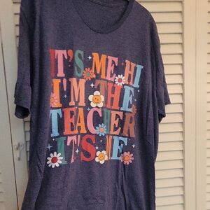 Teacher Graphic Tee - Blue